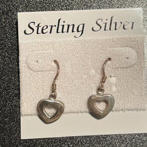 STERLING SILVER HEART EARINGGS